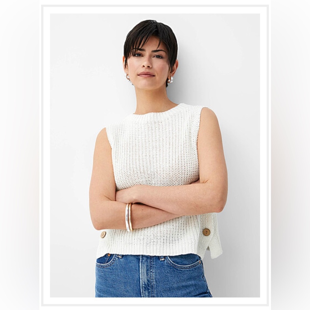 Simons side buttons knit tank - Picture 2 of 8